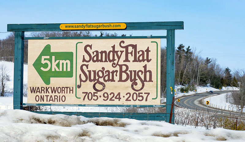 Sandy Flat Sugar Bush Sign by Mary Weilandt